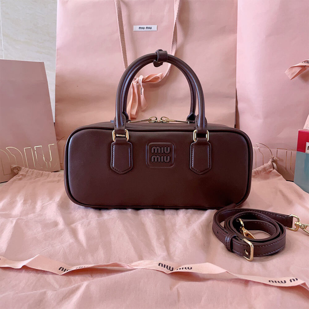MIUMIU Large Arcadie Leather Bag(HIGH-END GRADE)