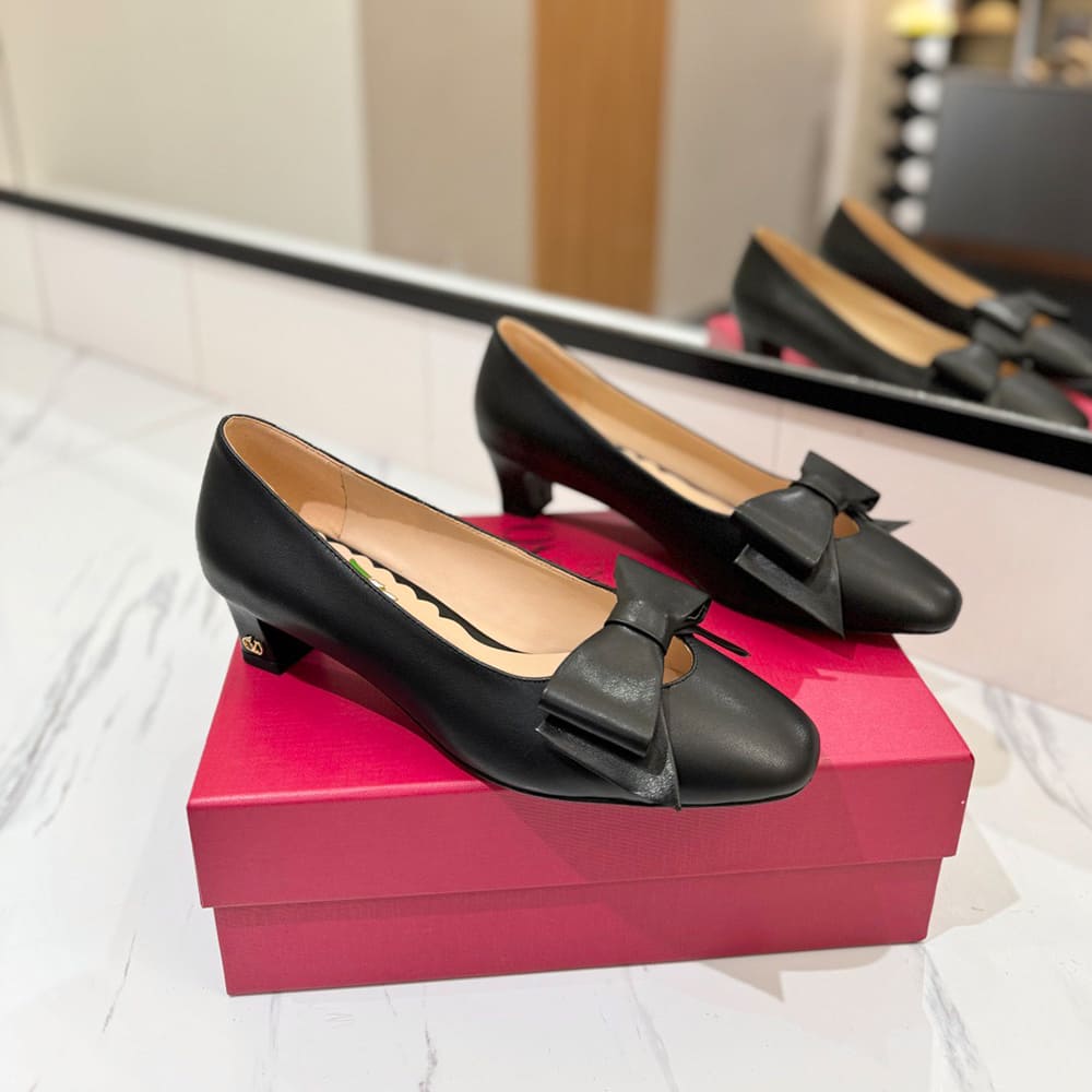 VALENTINO BOWOW sheepskin high heels (heel height 4.5 cm)